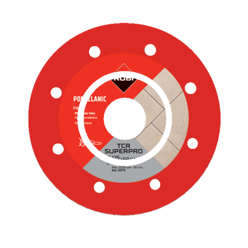Disco Diamante Gres porcelanico Turbo - Rubi TCR 125mm Superpro