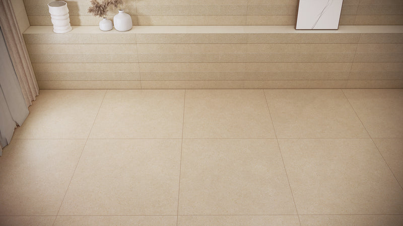 Porcelanato Esmaltado Mate Rectificado 108x108cm Calcario - Villagres Emanatura