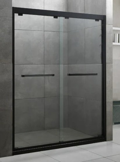 Puerta de Baño Corrediza 135x195cm Negro Mate - Aqualia Clifton