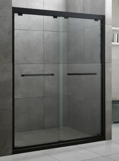 Puerta de Baño Corrediza 120x195cm Negro Mate - Aqualia Clifton