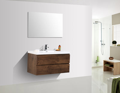 Mueble De Baño Aereo 100X48X50cm Roble  - Aqualia Enrico