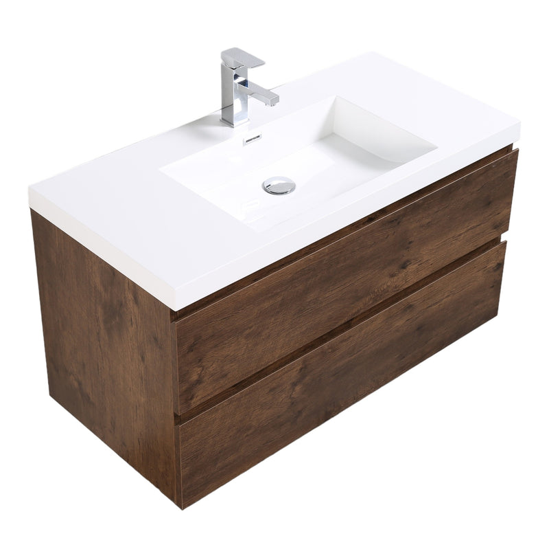 Mueble De Baño Aereo 100X48X50cm Roble  - Aqualia Enrico