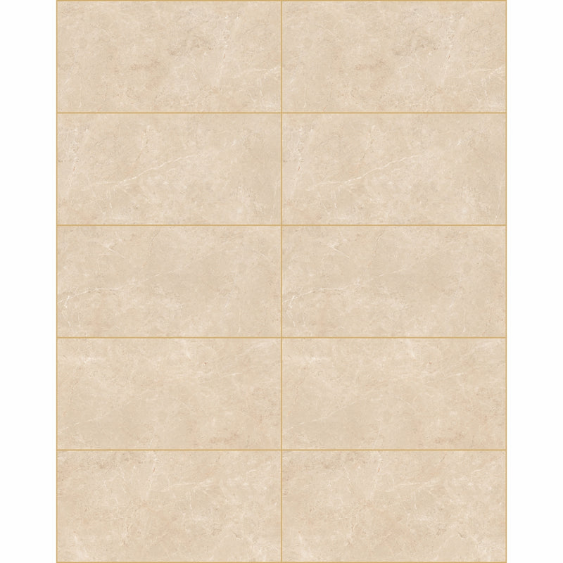 Porcelanato Esmaltado Pulido Barcelona Beige 80X160 - Varmora