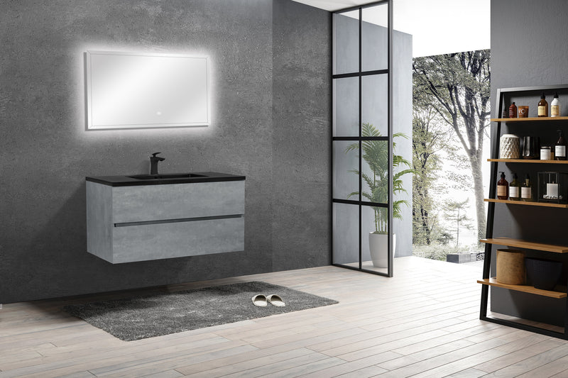 Mueble De Baño Aereo 100X48X50cm Gris - Aqualia Coello