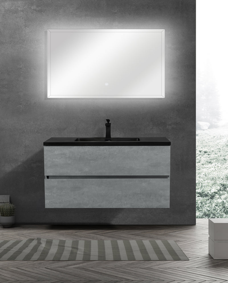 Mueble De Baño Aereo 100X48X50cm Gris - Aqualia Coello