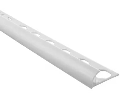 Perfil Redondeado de PVC Para Proteger Esquinas De Revestimientos 10mmx2.5ml Gris - Emac Novocanto Pvc