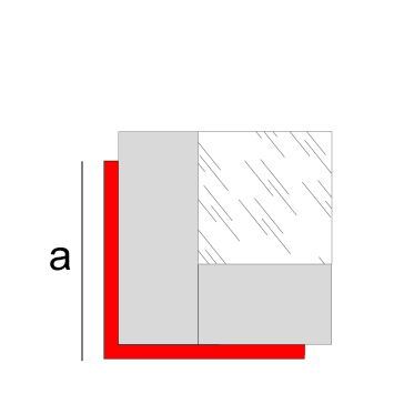 Perfil De Aluminio Para Proteger Esquina de Revestimiento 25mm x 2,5ml Silver Mate - Emac Novoescuadra