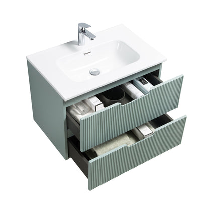 Mueble Aereo 70x45.5x50cm Verde Mate - Aqualia Carra