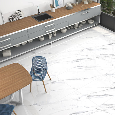 Porcelanato Esmaltado Pulido Alfio White 80X160 - Varmora