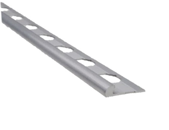 Perfil redondeado de Aluminio 4.5mmx2.5ml Anodizado plata mate - Emac Novocanto Slimm