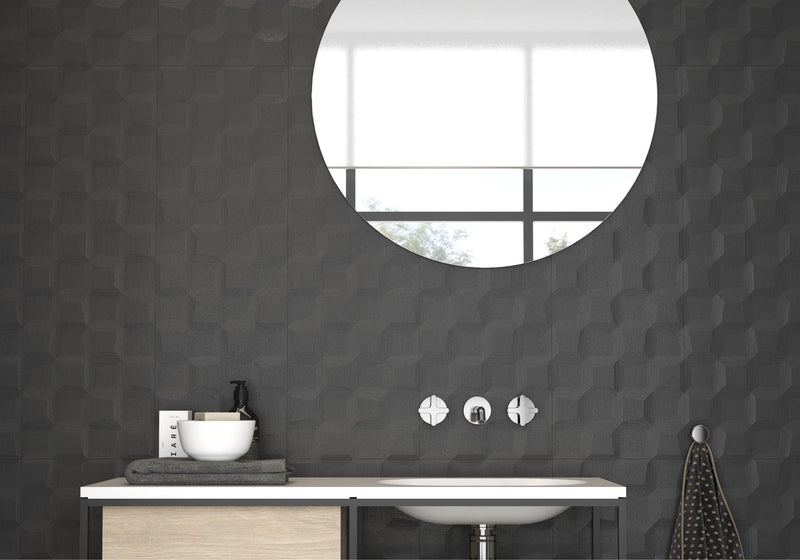 Revestimiento De Ceramica Rectificado Brillante 30X90cm Negro - Saloni Sector